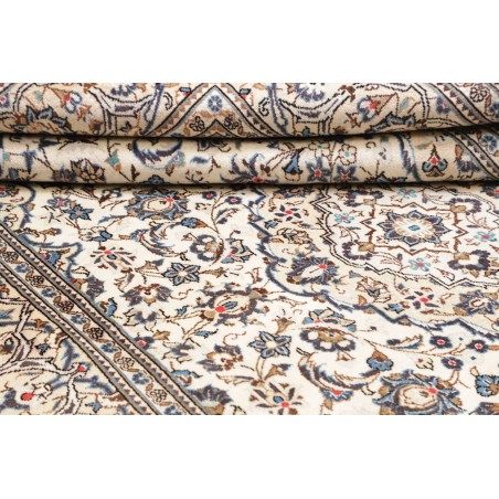 Tappeto Kashan Persia bianco grigio 195x302