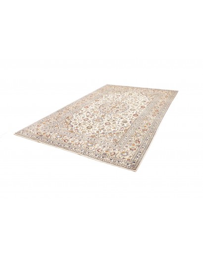 Tappeto Kashan Persia bianco grigio 205x312