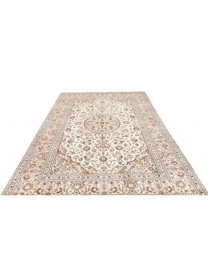 Tappeto Kashan Persia bianco grigio 205x312