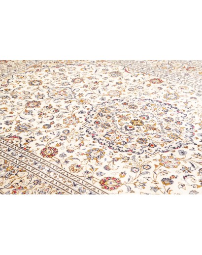 Tappeto Kashan Persia bianco grigio 205x312