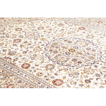 Tappeto Kashan Persia bianco grigio 205x312