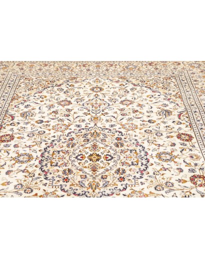 Tappeto Kashan Persia bianco grigio 205x312