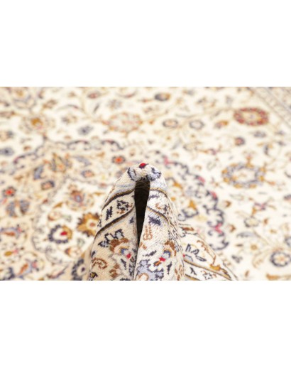 Tappeto Kashan Persia bianco grigio 205x312
