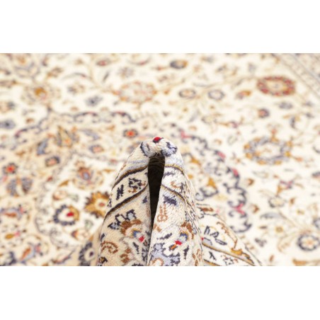 Tappeto Kashan Persia bianco grigio 205x312