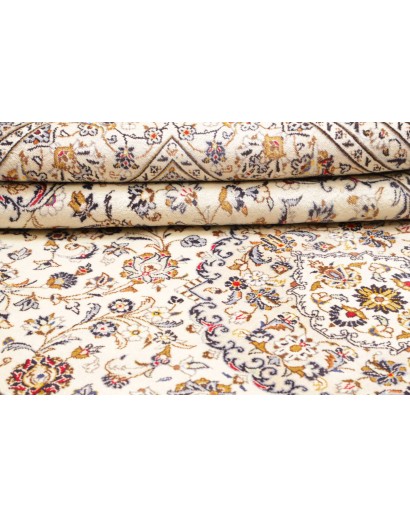 Tappeto Kashan Persia bianco grigio 205x312