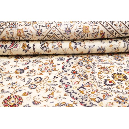 Tappeto Kashan Persia bianco grigio 205x312