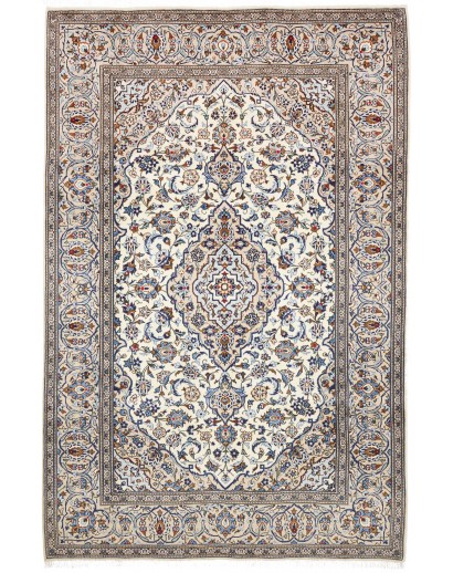 Tappeto Kashan Persia bianco verde 197x304
