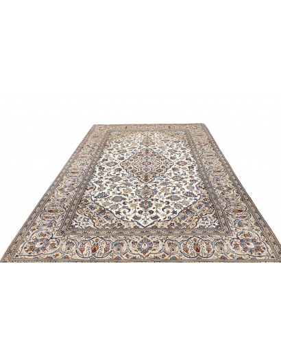 Tappeto Kashan Persia bianco verde 197x304