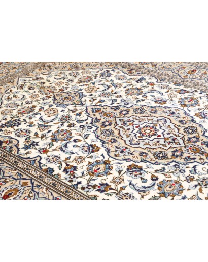 Tappeto Kashan Persia bianco verde 197x304