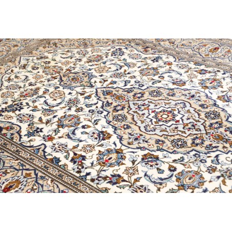 Tappeto Kashan Persia bianco verde 197x304