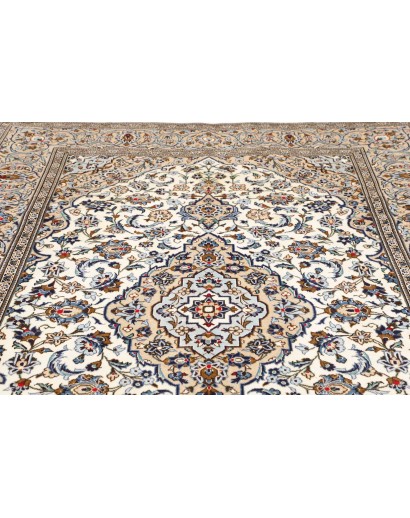 Tappeto Kashan Persia bianco verde 197x304