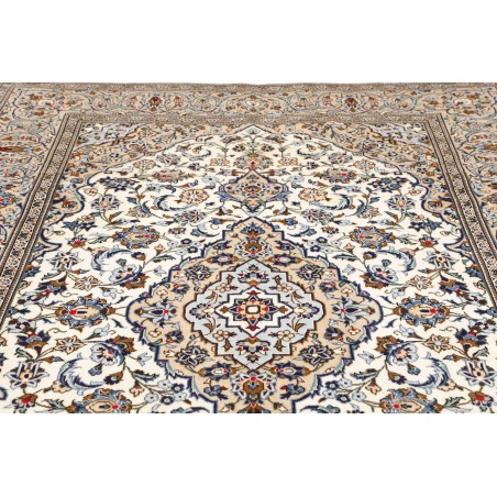 Tappeto Kashan Persia bianco verde 197x304
