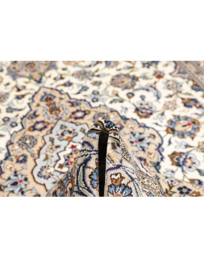Tappeto Kashan Persia bianco verde 197x304