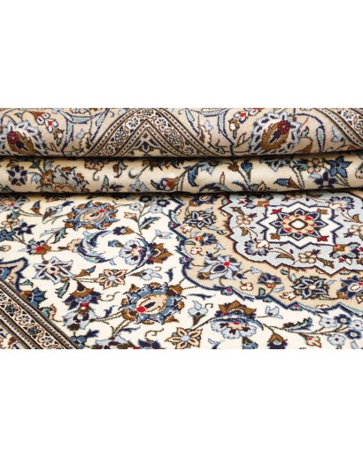 Tappeto Kashan Persia bianco verde 197x304
