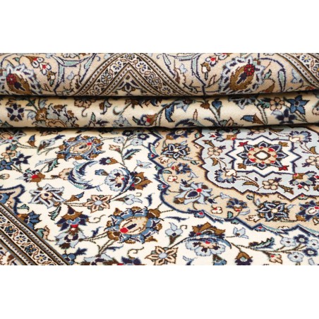 Tappeto Kashan Persia bianco verde 197x304