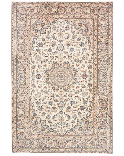Tappeto Kashan Persia bianco marrone 197x300