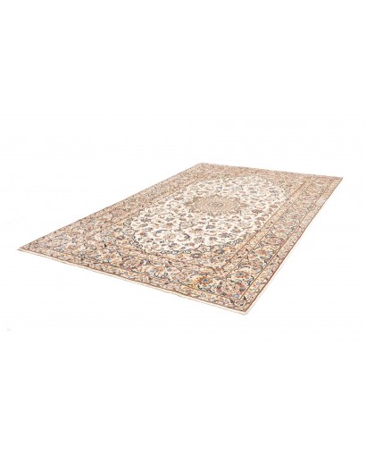 Tappeto Kashan Persia bianco marrone 197x300