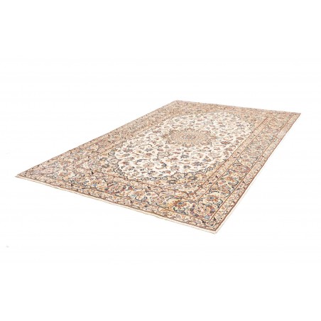 Tappeto Kashan Persia bianco marrone 197x300