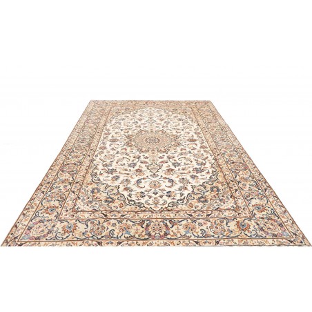 Tappeto Kashan Persia bianco marrone 197x300