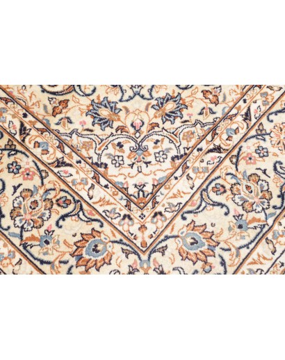Tappeto Kashan Persia bianco marrone 197x300