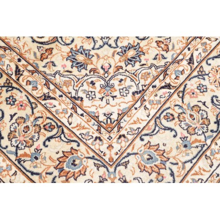 Tappeto Kashan Persia bianco marrone 197x300