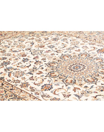 Tappeto Kashan Persia bianco marrone 197x300