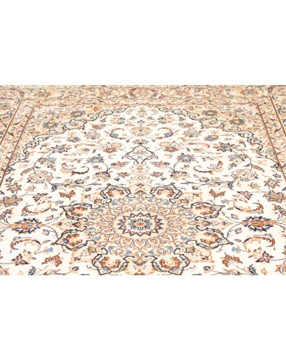Tappeto Kashan Persia bianco marrone 197x300