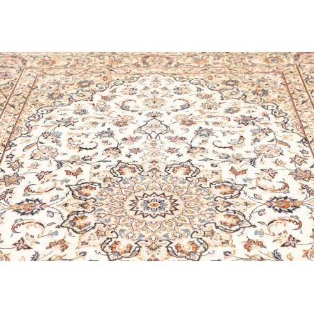 Tappeto Kashan Persia bianco marrone 197x300