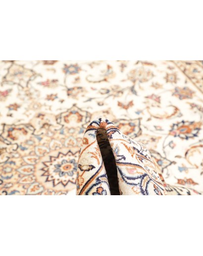 Tappeto Kashan Persia bianco marrone 197x300
