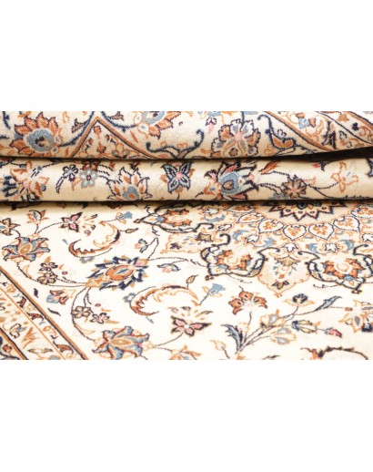 Tappeto Kashan Persia bianco marrone 197x300