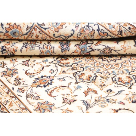 Tappeto Kashan Persia bianco marrone 197x300