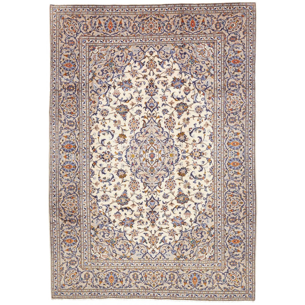 Tappeto Kashan Persia beige marrone 204x298
