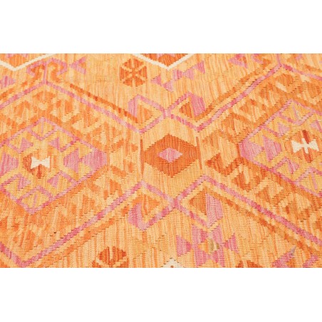 Tappeto Kilim Afghanistan arancione marrone 129x181