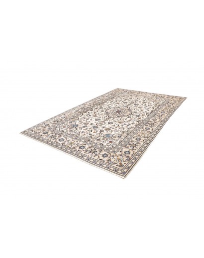 Tappeto Kashan Persia bianco grigio 197x302