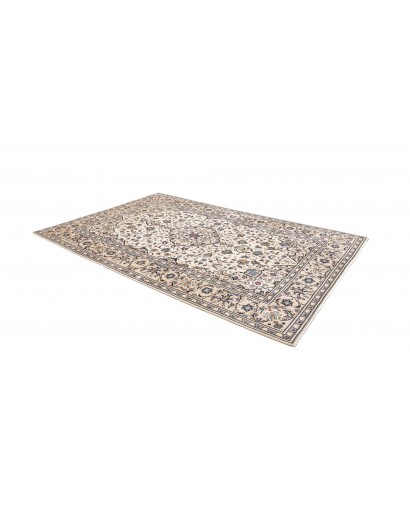 Tappeto Kashan Persia bianco grigio 197x302