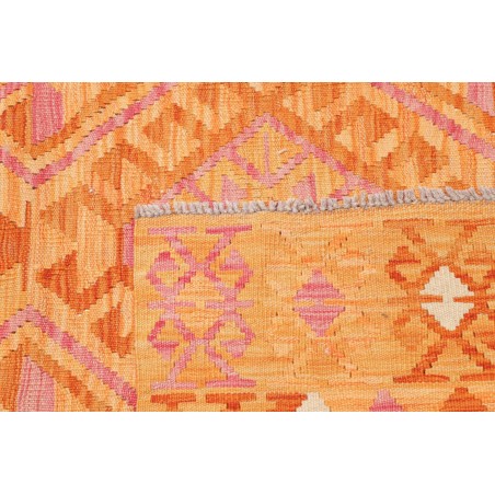 Tappeto Kilim Afghanistan arancione marrone 129x181