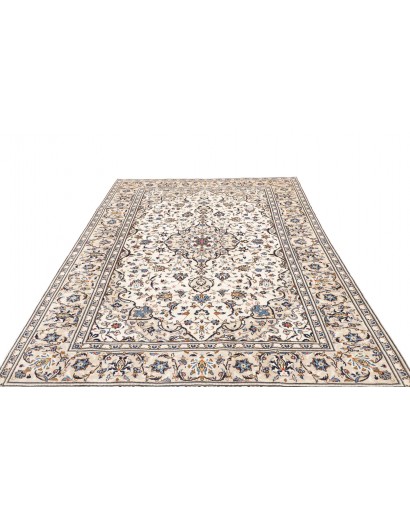 Tappeto Kashan Persia bianco grigio 197x302
