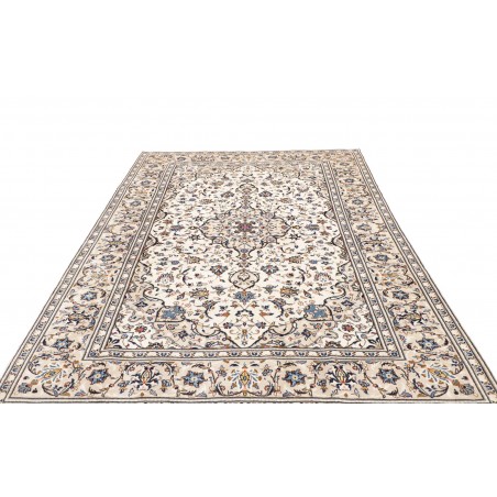Tappeto Kashan Persia bianco grigio 197x302