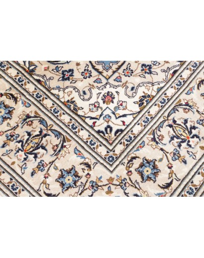 Tappeto Kashan Persia bianco grigio 197x302