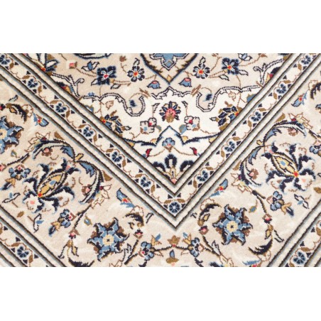 Tappeto Kashan Persia bianco grigio 197x302