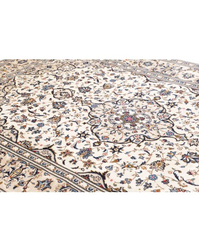 Tappeto Kashan Persia bianco grigio 197x302