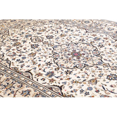 Tappeto Kashan Persia bianco grigio 197x302