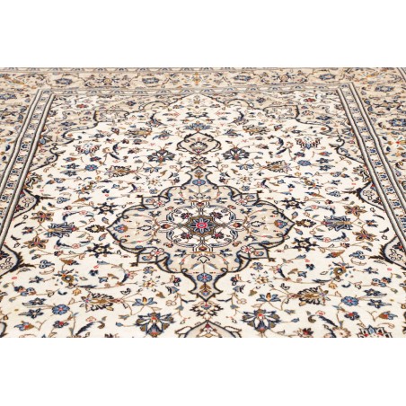 Tappeto Kashan Persia bianco grigio 197x302