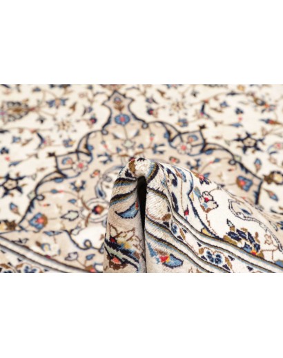 Tappeto Kashan Persia bianco grigio 197x302