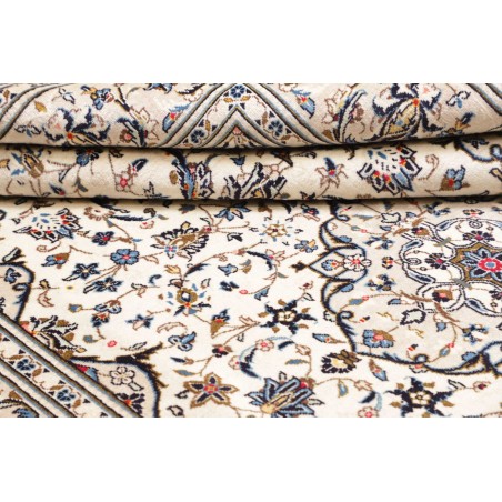 Tappeto Kashan Persia bianco grigio 197x302