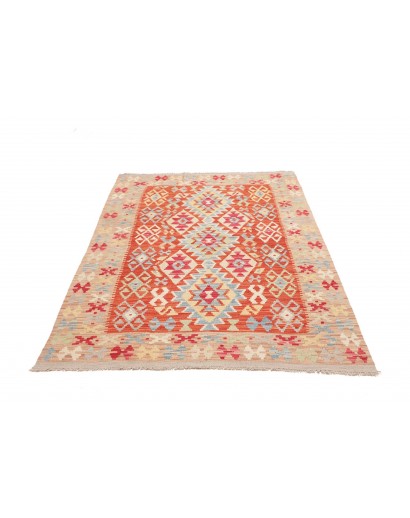 Tappeto Kilim Afghanistan marrone rosso 127x186