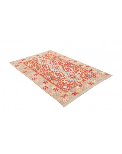 Tappeto Kilim Afghanistan marrone rosso 127x186