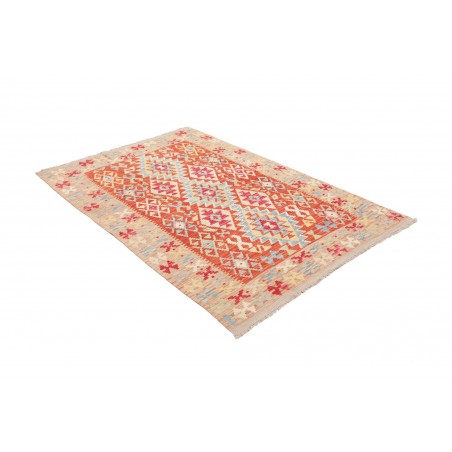 Tappeto Kilim Afghanistan marrone rosso 127x186