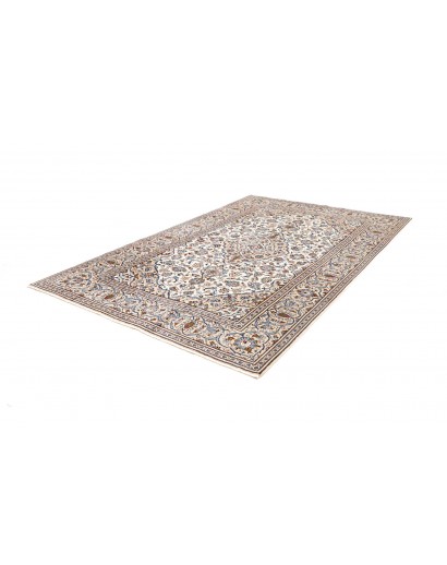 Tappeto Kashan Persia bianco marrone 196x293