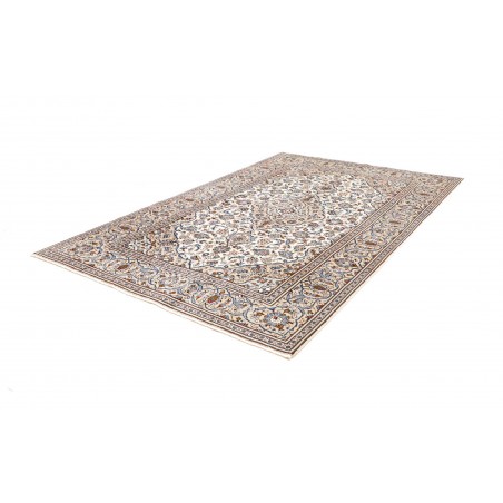 Tappeto Kashan Persia bianco marrone 196x293